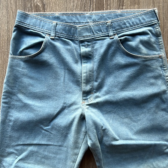Vintage Wrangler Soft Blue Cotton Jean Pants Size 36x30 - Picture 2 of 10
